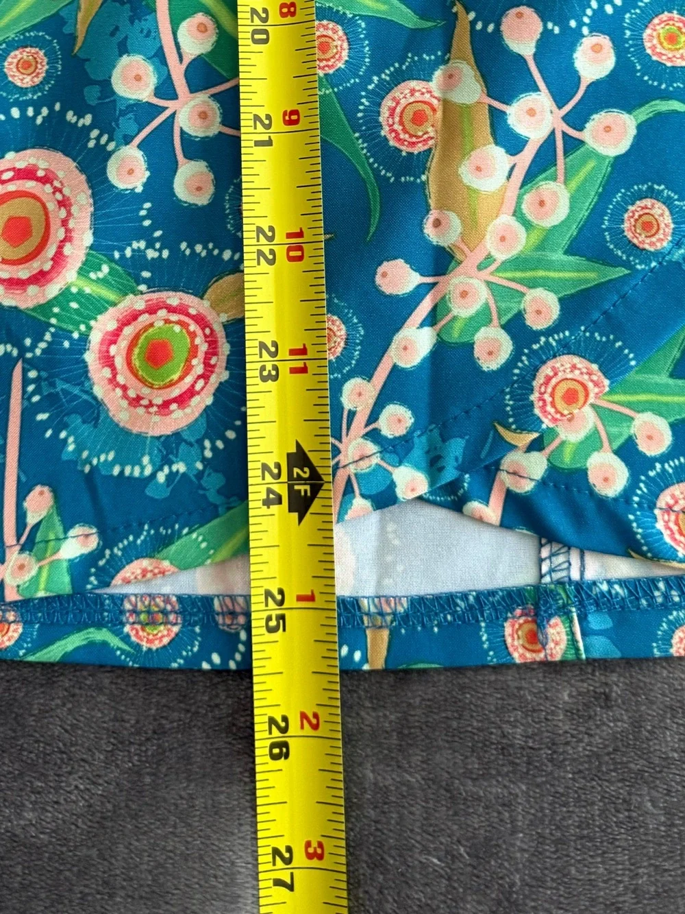 RIPSKIRT Womens Small HAWAII True Wrap Skirt Blue Orange Print Length 3 Resort